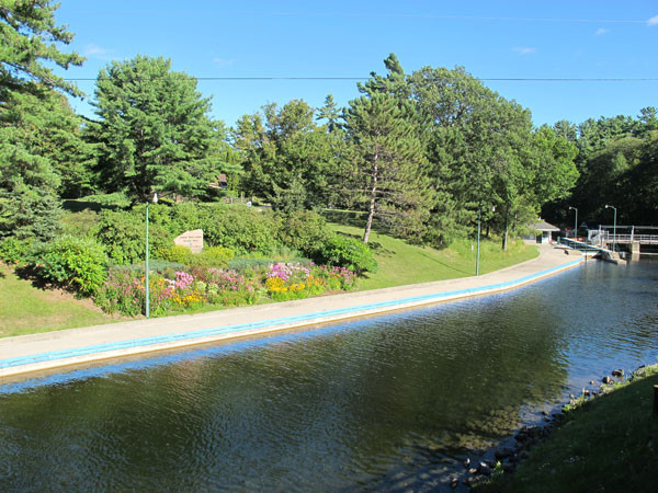 View of the Museum's island location from the Locks