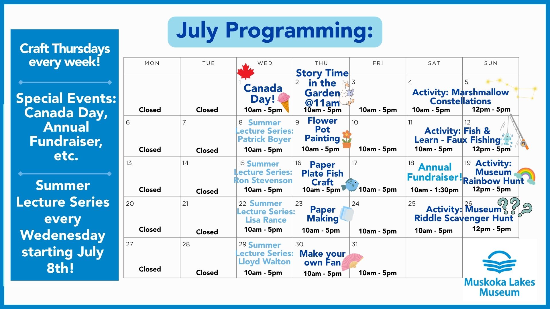 Children's Programming Calendar 2026